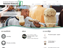 Tablet Screenshot of infocentrum-valasskeklobouky.cz